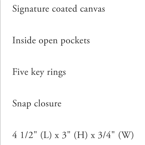 COACH Five Ring Key Case In Signature Canvas - Picture 14 of 16